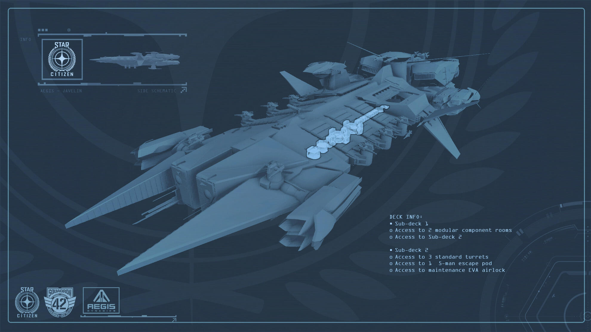 Star Citizen - Aegis Javelin - Sous-ponts