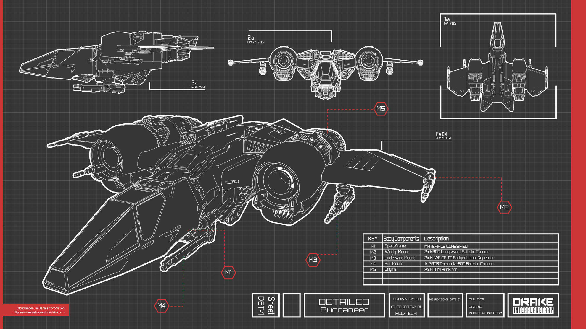 Star Citizen - Drake Buccaneer Schematic