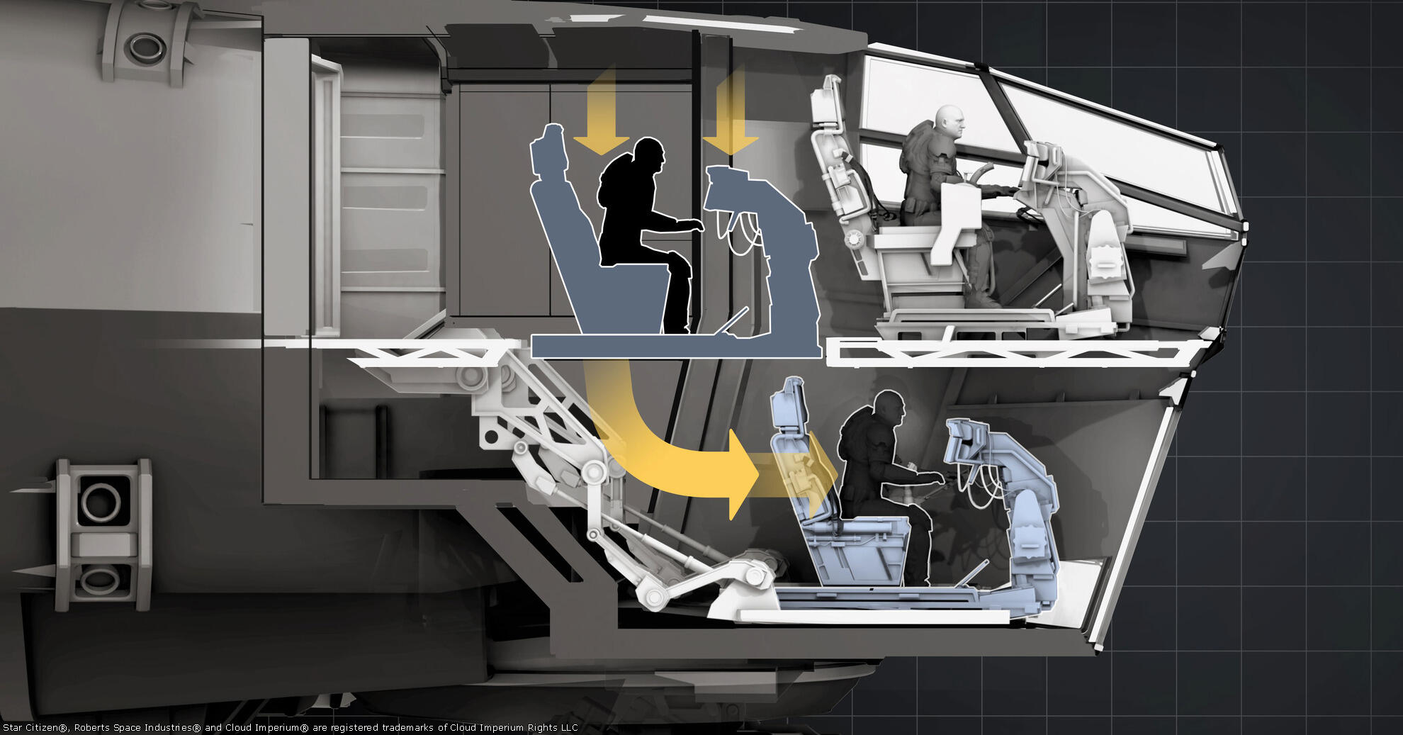 Star Citizen - Poste de pilotage du Drake Corsair