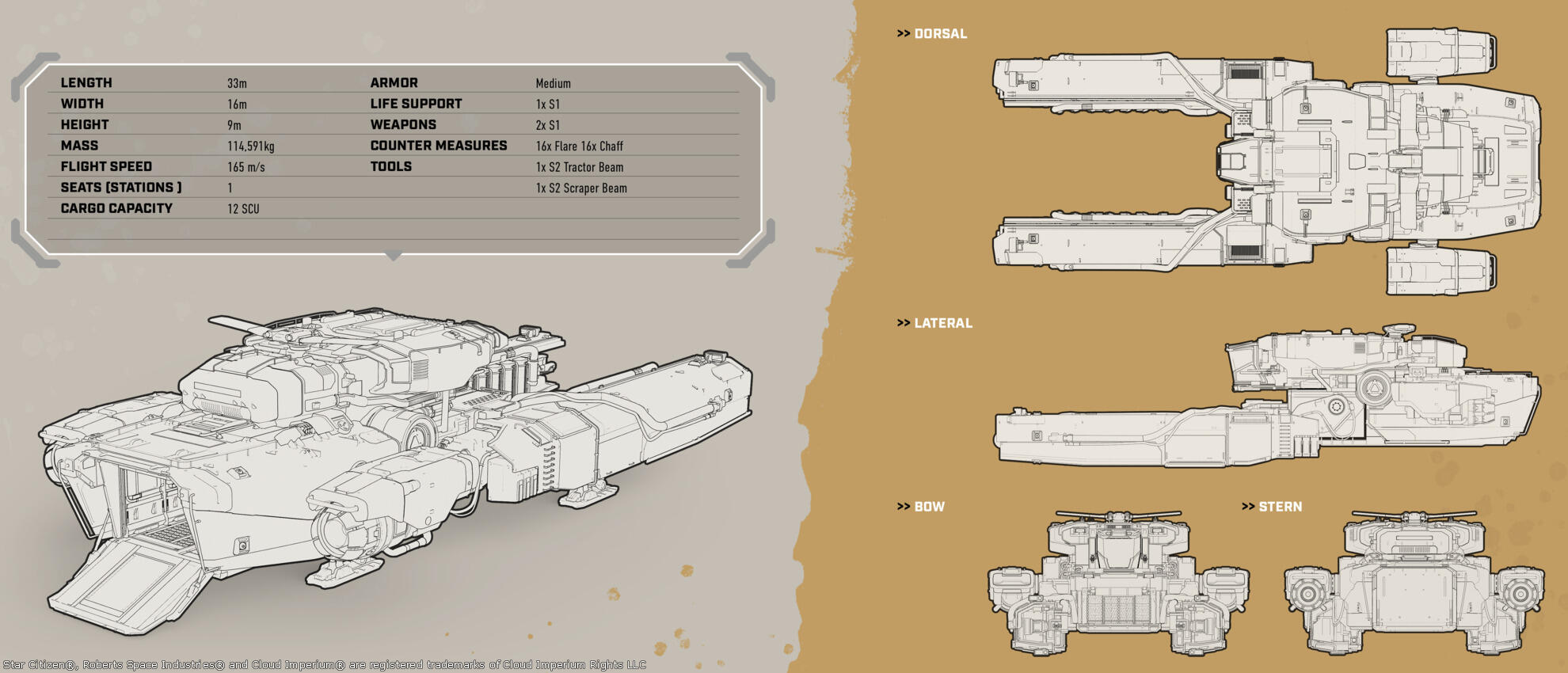 Star Citizen - Drake Vulture Schematics