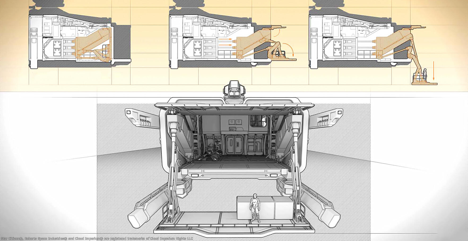 Star Citizen - Modules frontal du Caterpillar