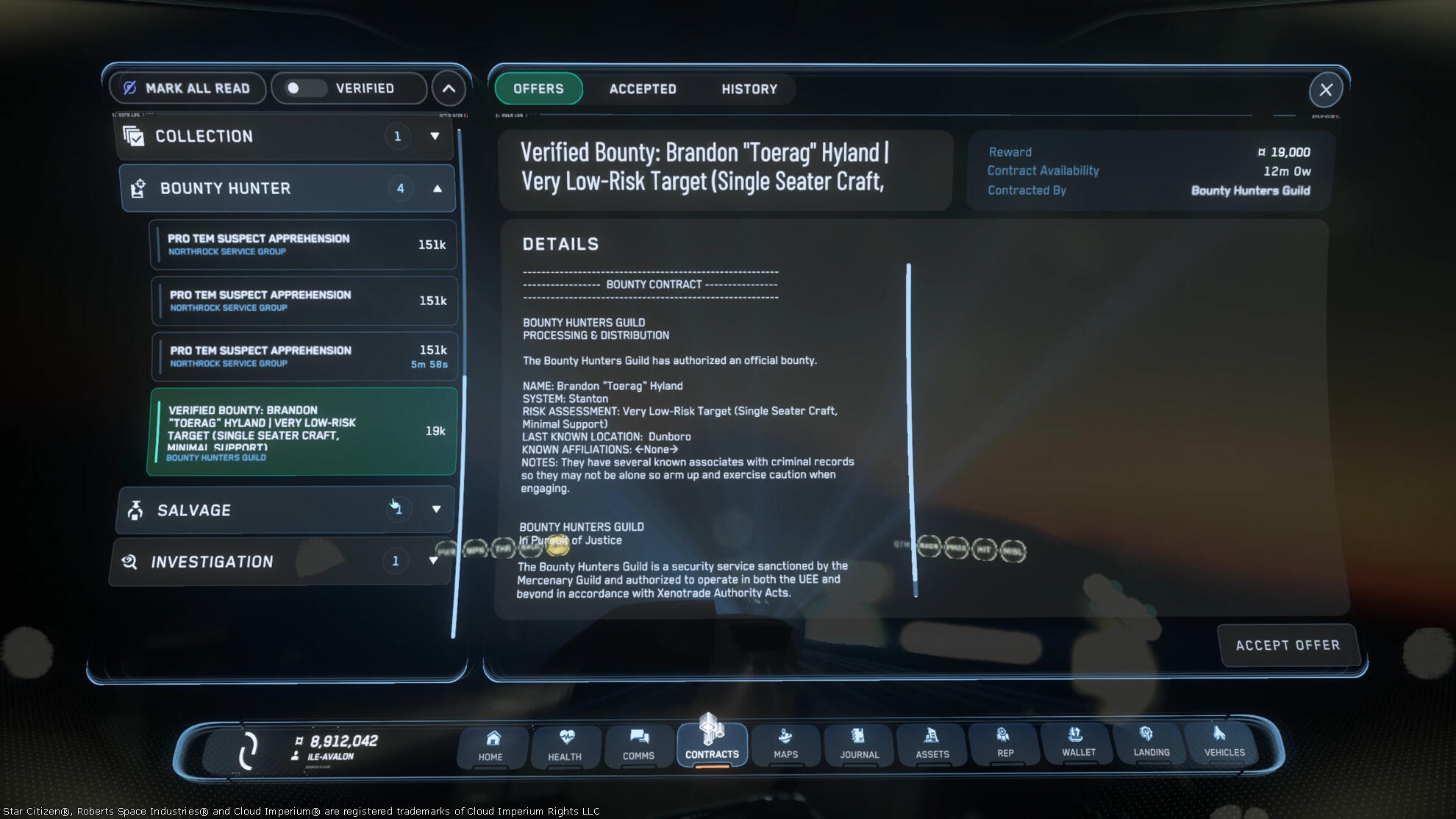 Star Citizen - Star Citizen, Missions Bounty
