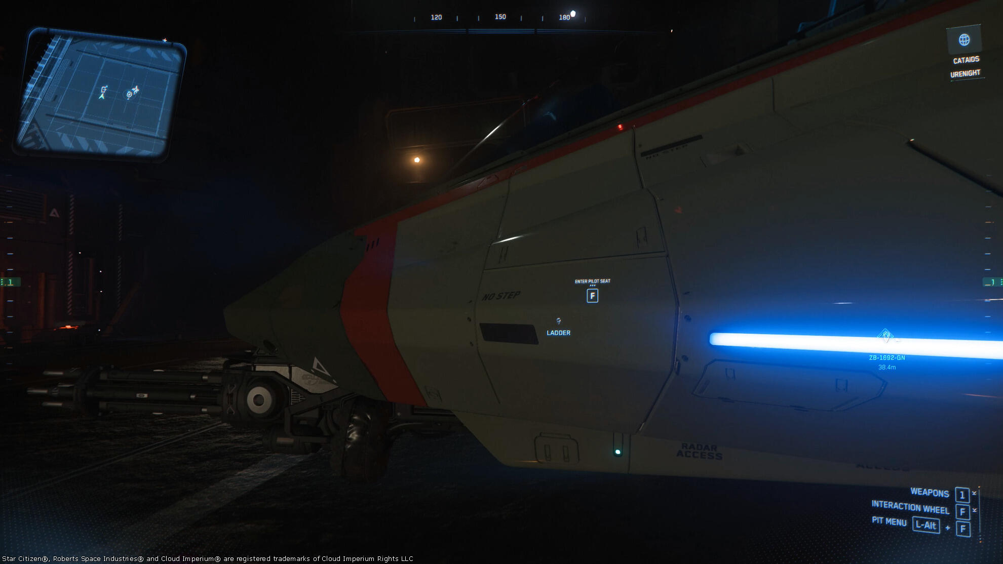 Star Citizen - Star Citizen, Pointeur sur l'échelle du Gladius
