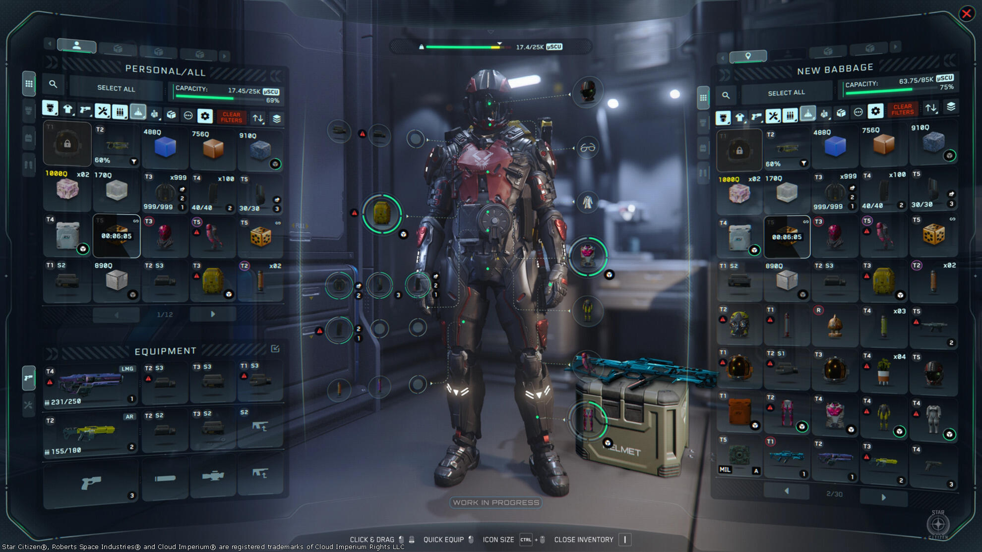 Star Citizen - Gestion de l'Inventaire - WiP