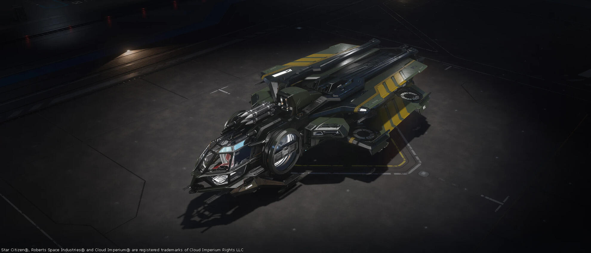 Star Citizen - RSI-Aurora-Mk-I-Paint-Green-and-Gold