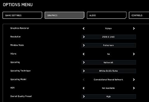 Paramètres Graphique